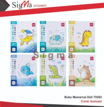 Deli Buku mewarnai cover animasi 73353 - PCS